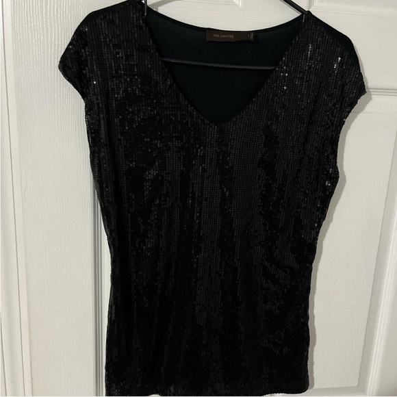 The Limited Black Sequin V-Neck Dress - Picture 1 of 4